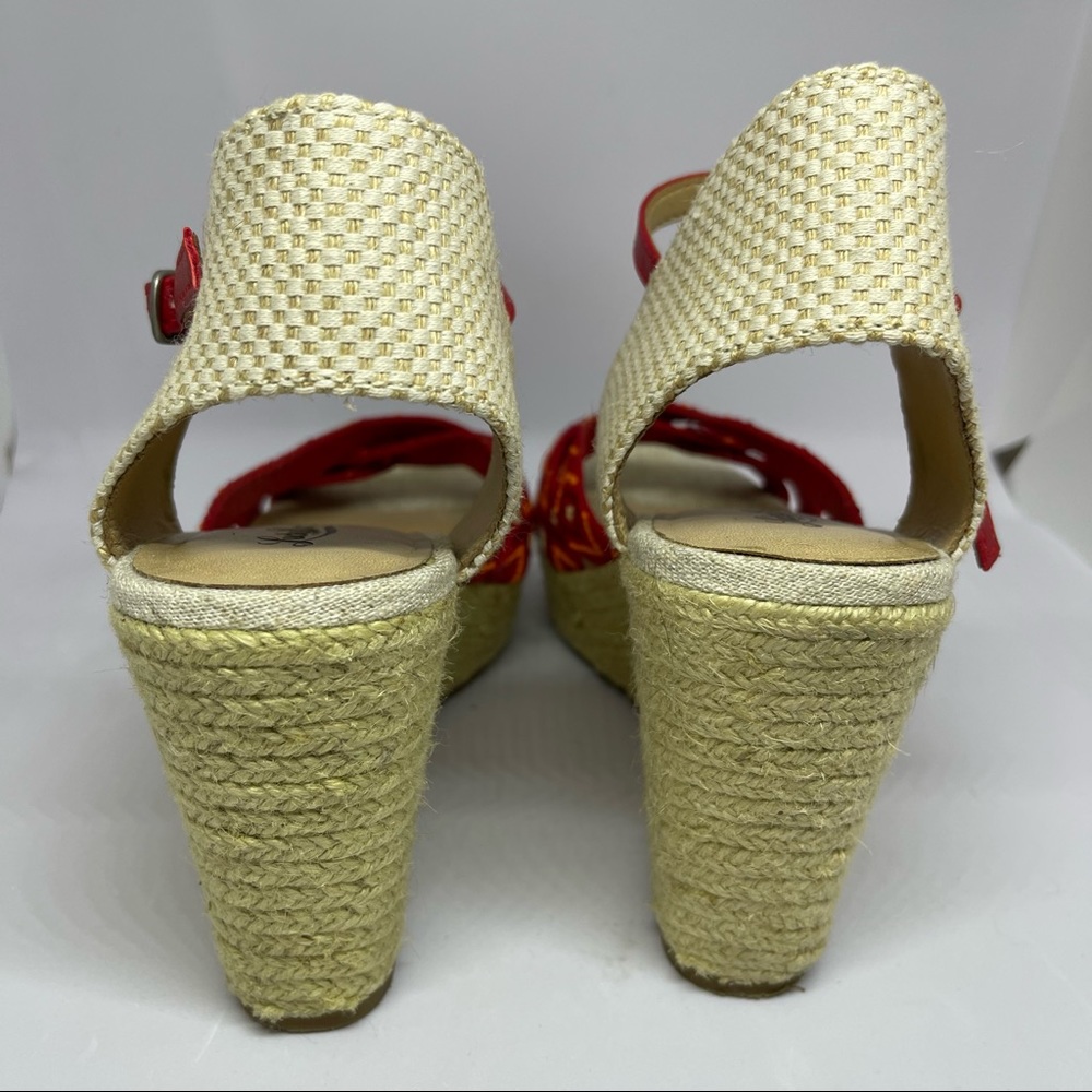 Lucky Brand Woven Strap Platform Espadrille Wedges - Picture 8 of 11